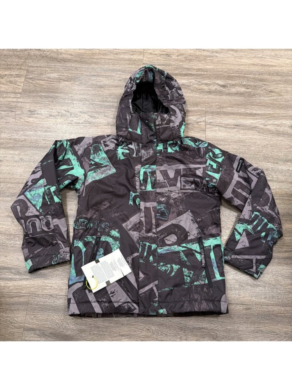 Quiksilver Jacket Youth Size 12 Hooded Utility Quiktech Snow Ski Jacket Coat